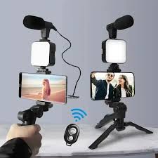 Tripode De Celular Con Luz Y Microfono